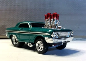 MUSCLE MACHINES 1964 64 FORD THUNDERBOLT GASSER - 1/64 - GREEN - - Picture 1 of 3