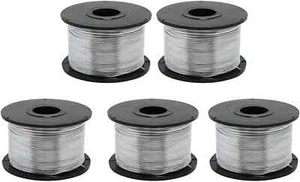Bobina de alambre de amarre de barras de refuerzo de 5 rollos 1/32 0,8 mm herramienta de amarre de barras de refuerzo, 360 pies Re - Imagen 1 de 4