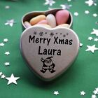 Merry Xmas Laura Mini Heart Tin Gift Present Happy Christmas Stocking Filler