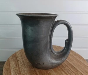 Vintage Pewter Horn Tankard Duratale By Leonard made in Italy Stein 5" Tuba Nice - Picture 1 of 7