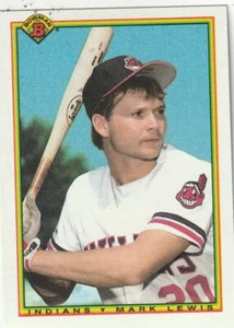 FREE SHIPPING-MINT-1990 Bowman Mark Lewis #338 INDIANS PLUS BONUS CARDS - Picture 1 of 1