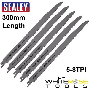 Sealey Reciprocating Saw Blade Multipurpose 300mm 5-8tpi - Pack of 5 - Picture 1 of 4