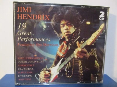 Jimi Hendrix - 19 Grt Performances Feat. Jim Morrison - 2 CD Set  MINT  E23-1660 - Image 1 of 2