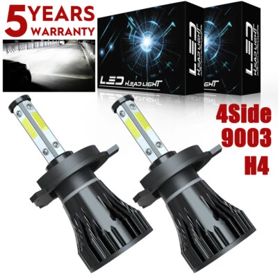 Faros LED H4 4 lados bombillas para motocicleta Kawasaki Ninja ZX9R ZX900 1994-2003 Foto 1 de 4