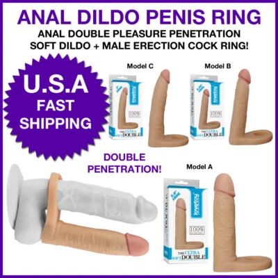 CINTO ANAL MACIO DE PENETRAÇÃO DUPLA PLEETRAÇÃO EM DILDO + ANEL DE GALO DE ATRAS - Изображение 1 из 3