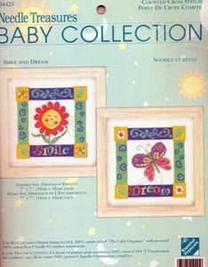 NADELSCHÄTZE BABY KOLLEKTION LÄCHELN UND TRAUM GEZÄHLT KREUZSTICH-KIT - Bild 1 von 1