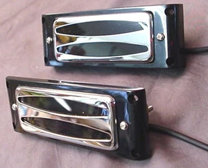 PAR DE PASTILLAS DE GUITARRA HUMBUCKER CROMADAS CUELLO Y PUENTE - JUEGO DE PASTILLAS - Imagen 1 de 4