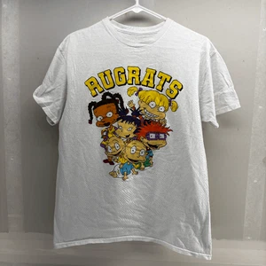 Vintage 90s y2k Nickelodeon Delta Youth XL Shirt White Rugrats Hey Arnold Rocko - Picture 1 of 3