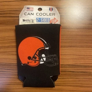 Enfriador de latas plegable Koozie de fútbol americano con licencia de 2 caras de 12 oz Cleveland Browns - Imagen 1 de 2