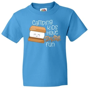 Inktastic Camping Kids Have More Fun Youth T-Shirt Smore Chocolate Campers Treat - Picture 1 of 6