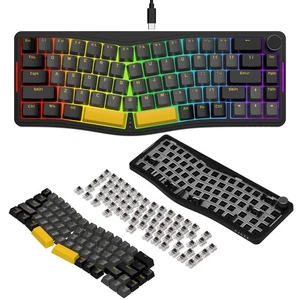 AKS068 Wired 65% Alice Layout Gaming Keyboard Hot-swap RGB VIA Programmable NKRO - Picture 1 of 14