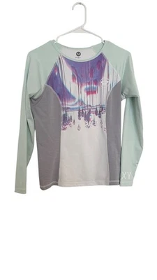 Camisa de natación Roxy para mujer con protección contra erupciones manga larga talla grande gris menta púrpura  Foto 1 de 4