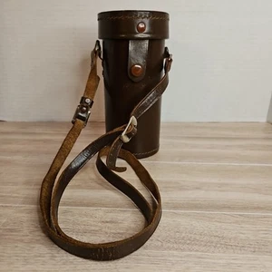 Custodia obiettivo fotocamera Nikon vintage in pelle con tracolla - Foto 1 di 13