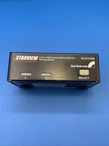STARVIEW 2 PORT USB KEYBOARD/MOUSE/MONITOR SHARING SWITCH SV231USB StarTech - Picture 1 of 4