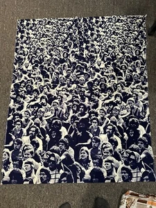 VTG Woodstock Denim Fabric Concord 60s 70s 45x37” Summer Of Love Print Yard RARE - Picture 1 of 13