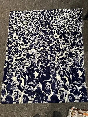 VTG Woodstock Denim Fabric Concord 60s 70s 45x37” Summer Of Love Print Yard RARE - Image 1 of 4