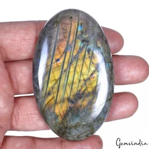 Certified 294.40 Cts Natural Multi Shine Labradorite Oval Loose Gem For Pendant - Picture 1 of 5