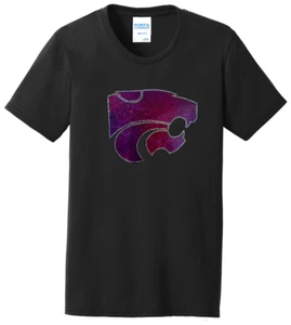 Women's Kansas State University Wild Cats Ladies Bling T-Shirt Tee Shirt S-4XL - Picture 1 of 1