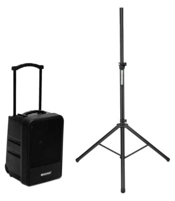 Omnitronic MOM-10BT4 Set Drahtlos-PA-System Mobil Lautsprecher Akku Boxenstativ - Bild 1 von 4