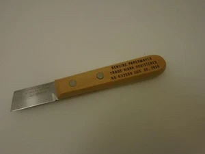 Commercial Paper USA 2.25-in Stiff Blade Hi Carbon Square Tip Knife Wood Handle - Picture 1 of 10