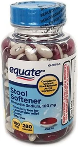 Equate - Stuhlweichmacher 100 mg, 280 Weichkapseln (im Vergleich zu Colace) - Bild 1 von 3