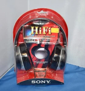 Sony Argento e Nero Stereo Cuffie Musicali Alta Fedeltà MDR-CD180 ~ NOS ~ F2 - Foto 1 di 9