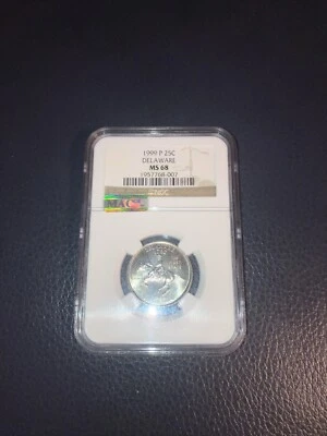 1999 P Delaware State Quarter 25c NGC MS 68 - Image 1 of 3