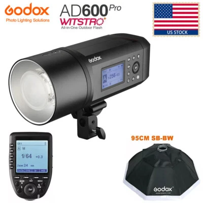 US Godox AD600Pro 600W TTL Outdoor Flash Strobe Light+95cm Softbox+Xpro Trigger - Image 1 of 4