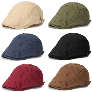 Cappello unisex newsboy berretto piatto cotone regolabile irlandese cabbie edera cappello guida berretto - Foto 1 di 19