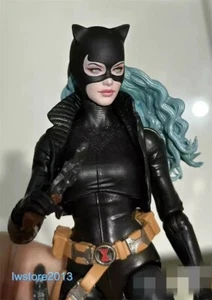 1/12 Head Model Black Hair Painted Cat Girl Fit 6 '' Female Figure Body Model - Picture 1 of 3