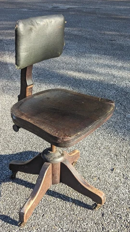 Antique Johnson Chair 'J.O.' Co. Rolling Office Chair 1934 Dept of Agriculture Cover