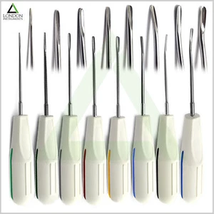 X8 Dental Surgical Luxation Tooth Loosening Polish Straight Tips Elevators Lab - Picture 1 of 9