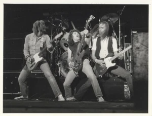 Status Quo Guitar 1977 Concert Francis Rossi Rick Parfitt Stamped Original Photo - Picture 1 of 2
