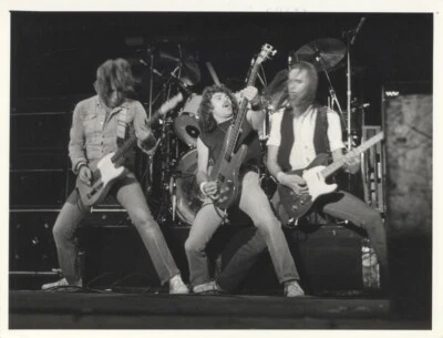 Status Quo Guitar 1977 Concert Francis Rossi Rick Parfitt Stamped Original Photo - Image 1 of 2