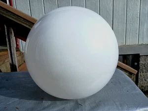 mcm white milkglass round globe shade 11" - Picture 1 of 3
