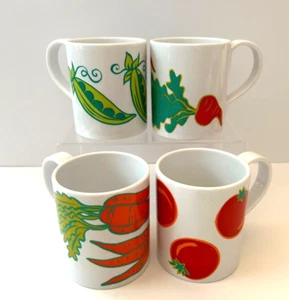 Zak Designs Ceramine 4 cups Melamine Vegetable Pea Carrot Tomato Turnip Radish - Picture 1 of 4