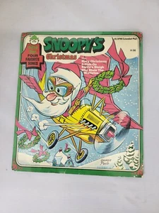 Peter Pan Snoopy's Christmas 1972 GREEN 7" 33 1/2 RPM Vinyl Story Record Sealed - Imagen 1 de 2