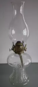 Vintage Lampenleuchte Bauernhöfe Klarglas Öllampe mit Schornstein Made in Austria 16" - Bild 1 von 5
