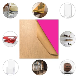 1/8" (3mm) Bubblegum Pink Acrylic 12"x12" Cast Plexiglass Sheet AZM Displays - Picture 1 of 7