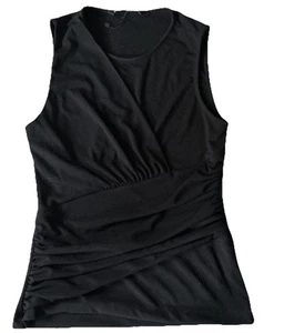 NUEVA BLUSA JERSEY NEGRA ZARA SIN MANGAS ACANALADA TALLA S Y149 - Imagen 1 de 4