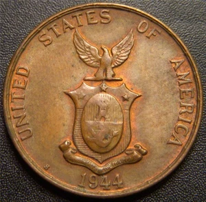 1944-S Centavos Philippines - 1 Centavo FR# 179 Ligthly Circulated - Picture 1 of 1