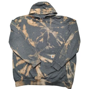 Carhartt Herren Tag XLT Tall Original Fit Hoodie Sweatshirt Acid Wash Tie Dye Grau - Bild 1 von 10