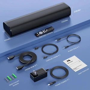 Soundbar TV 17" 50W Bluetooth 5.0 con ARC/Ottica/AUX per audio home theater - Foto 1 di 8