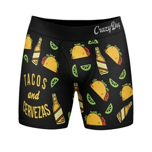 Calzoncillos boxer de tacos y cervezas para hombre divertidos mordaza ropa interior divertido decir humor - Imagen 1 de 6