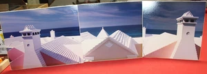 1990's Set of 3 Rooftop Photos & Skyline 11" x 14" Photography Mounted on Board - Picture 1 of 4