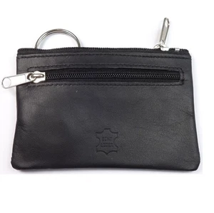 Echt Leder Schlüsselmäppchen Schwarz Schlüßeltasche Schlüsseletui Schlüsselbörse - Bild 1 von 2