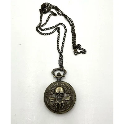 Reloj Bolsillo 2da Enmienda Calavera y Revólveres Defendiendo la Libertad Metal Cuarzo Regalo Foto 1 de 3