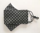 Black Gingham Face Mask 100% Cotton Fabric For Adult FREE SHIPPING