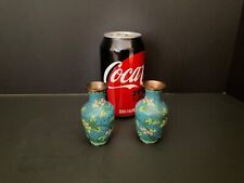 Antique Pair Miniature Chinese Cloisonné Vases