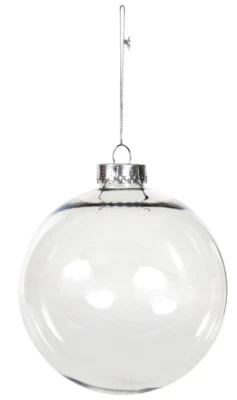 Hágalo usted mismo Navidad Pintable Plástico Transparente Adorno Bola Instrucciones 5" ~ Cantidad 1 Foto 1 de 2